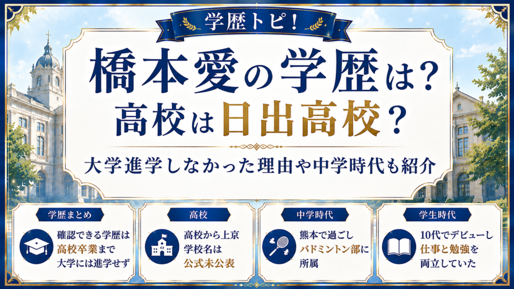 橋本愛の学歴は？高校は日出高校？大学進学しなかった理由や中学時代も紹介の記事のアイキャッチ画像