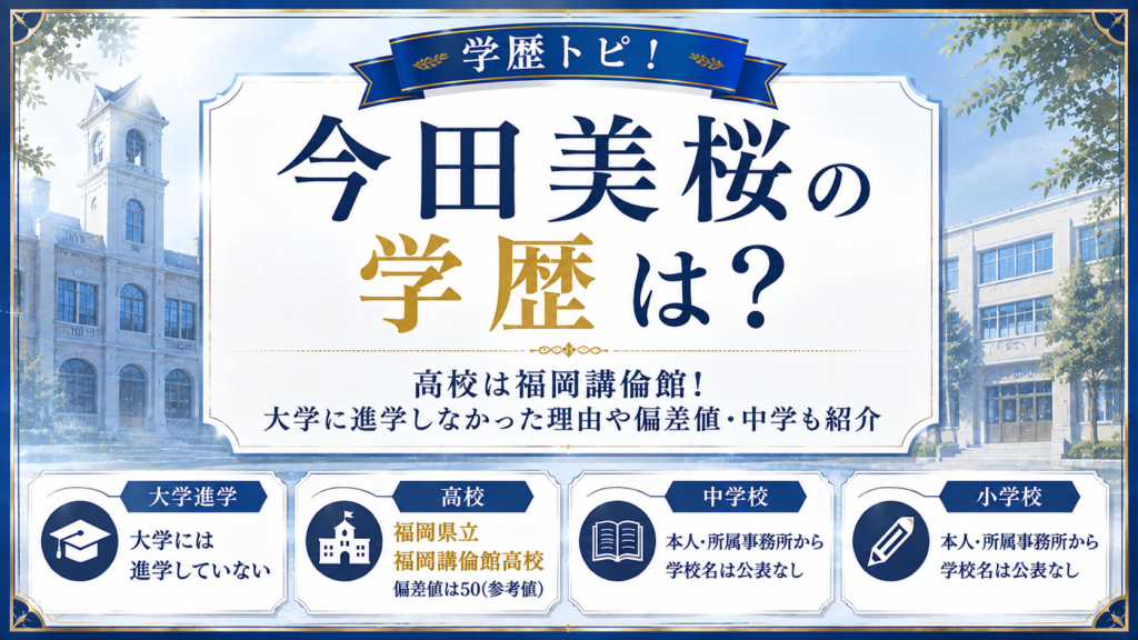 今田美桜の学歴は？高校は福岡講倫館！大学に進学しなかった理由や偏差値・中学も紹介の記事のアイキャッチ画像